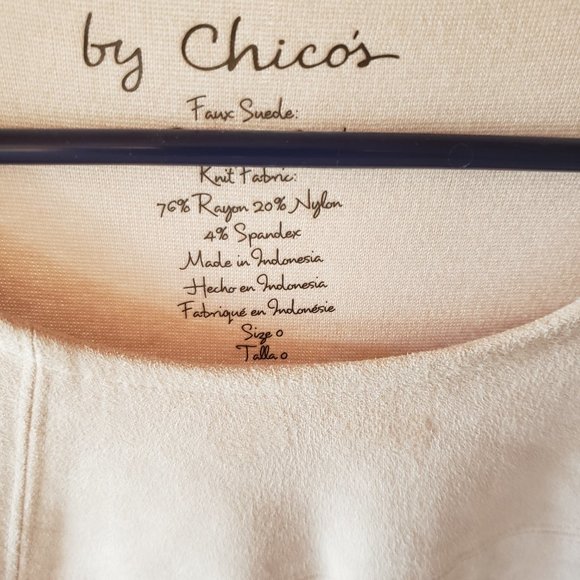Chico's Size 0 Sueded Top - Picture 3 of 5